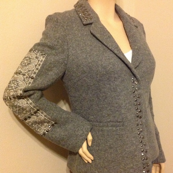 New Odd Molly Uptown Girl Embroidered Gray Blazer Size 1 (Small) LAST ONE! - Picture 12 of 12